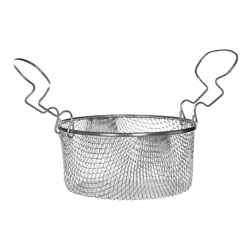 Silver Fryer Basket With Curved Handle