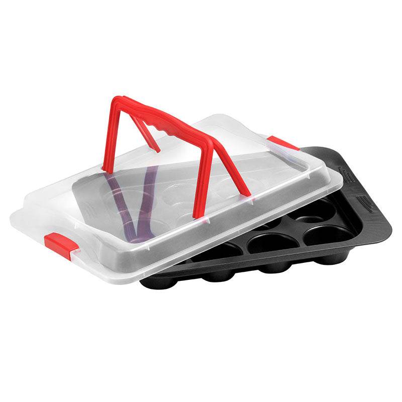 Cupcake and Muffin 12 Cup Tin and Carrier - Premier Home