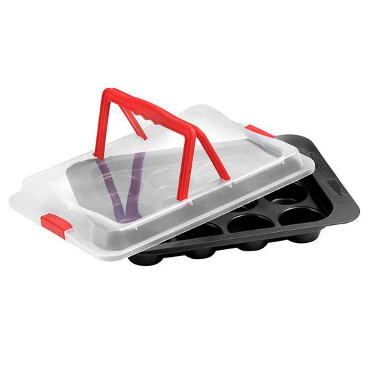 Cupcake and Muffin 12 Cup Tin and Carrier - Premier Home