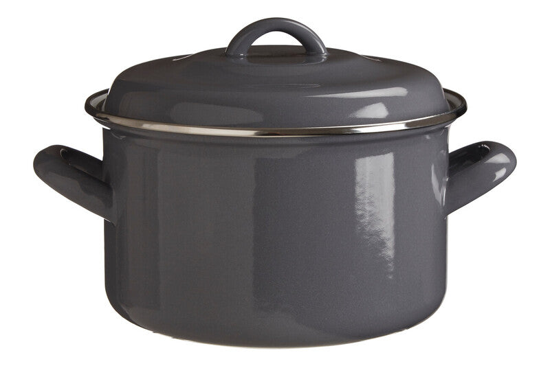 Porter 2.6Ltr Grey Enamel Casserole Dish