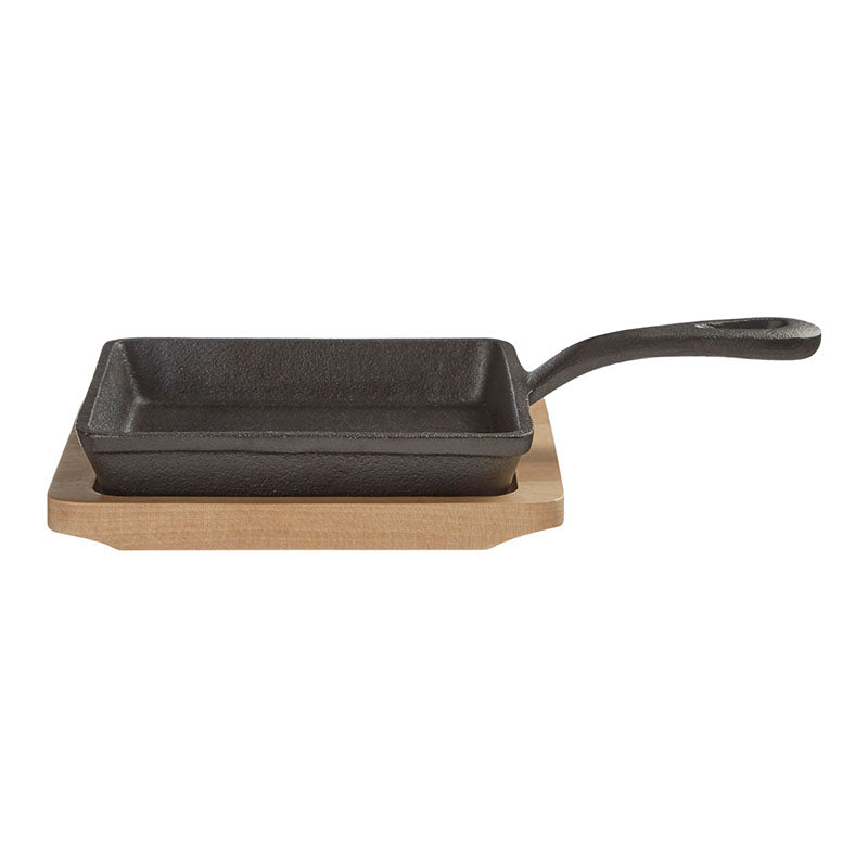 Hygge Square Pan on Wood Base