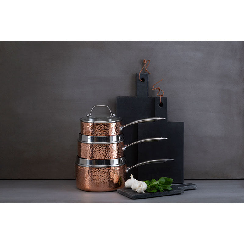 Minerva Large Hammered Saucepan