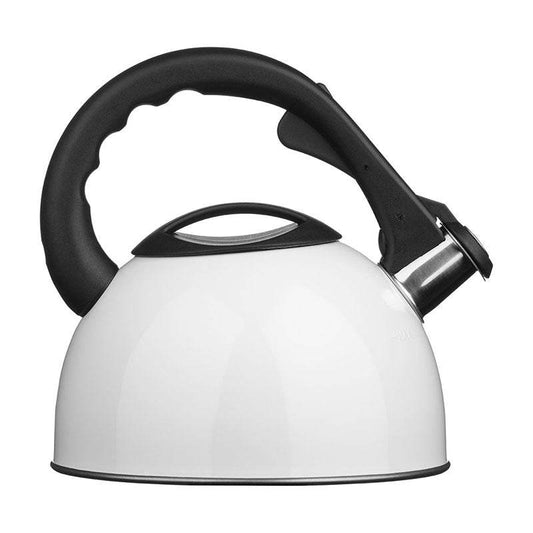 White Whistling Kettle - 2.5Ltr - Premier Home