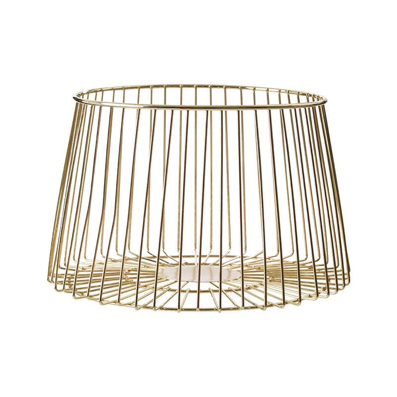 Vertex Deco Matte Gold Small Fruit Basket - Premier Home