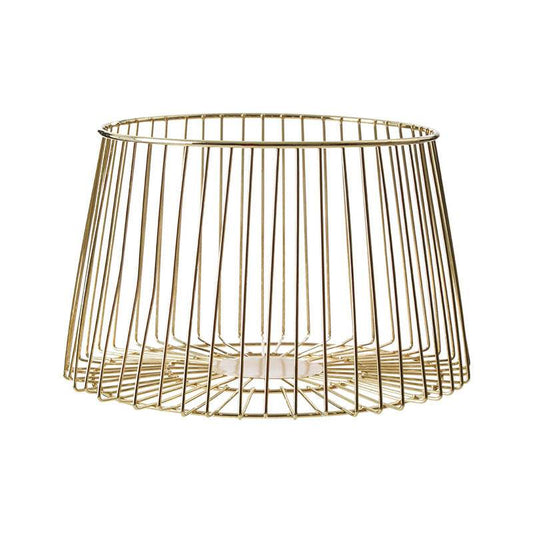 Vertex Deco Matte Gold Small Fruit Basket - Premier Home