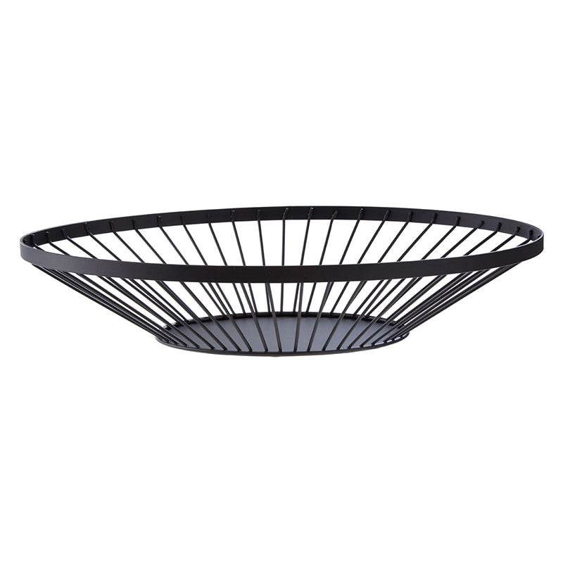 Flat Fruit Basket with Matte Black Frame - Premier Home