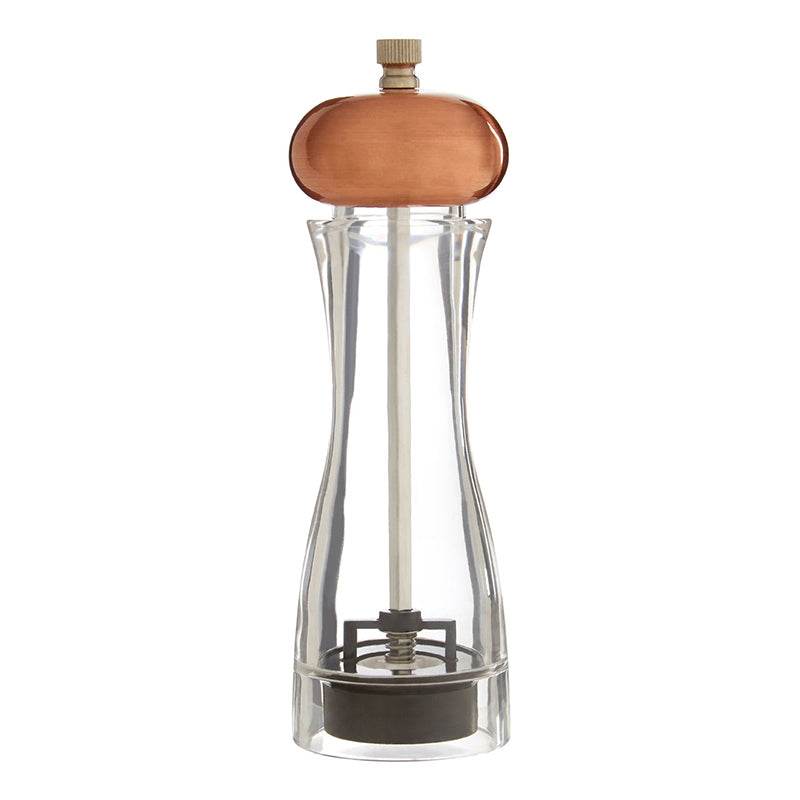 Salt/Pepper Small Clear Copper Mill - Premier Home