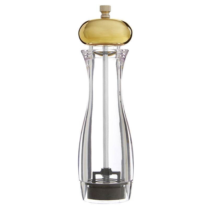Salt/Pepper Small Clear Gold Finish Medium Mill - Premier Home