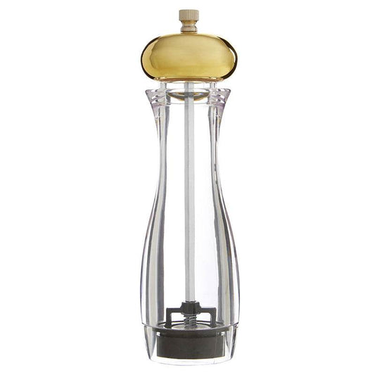 Salt/Pepper Small Clear Gold Finish Medium Mill - Premier Home
