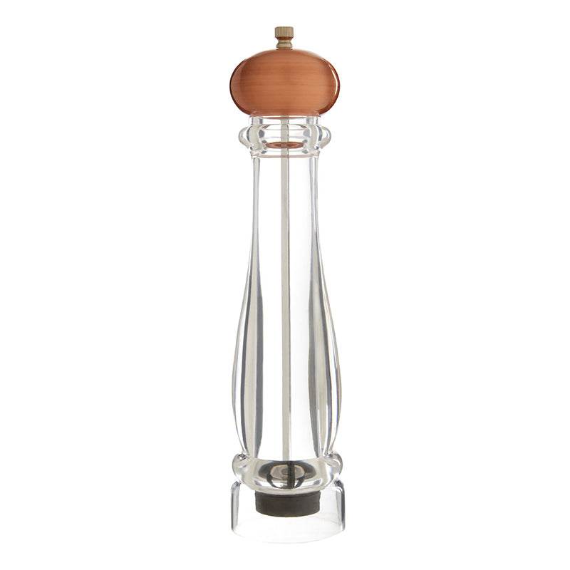 Salt/Pepper Large Clear Copper Mill - Premier Home