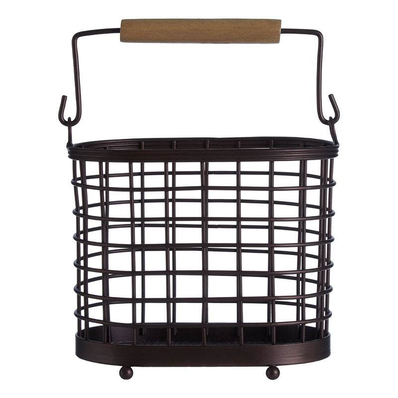 Vertex Oval Bronze Coated Utensil Holder - Premier Home