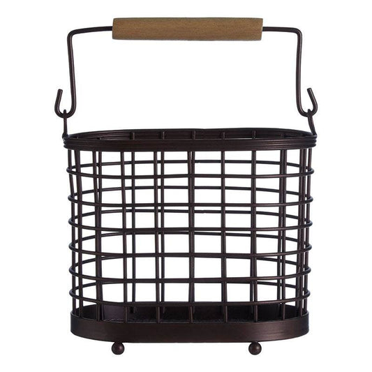 Vertex Oval Bronze Coated Utensil Holder - Premier Home