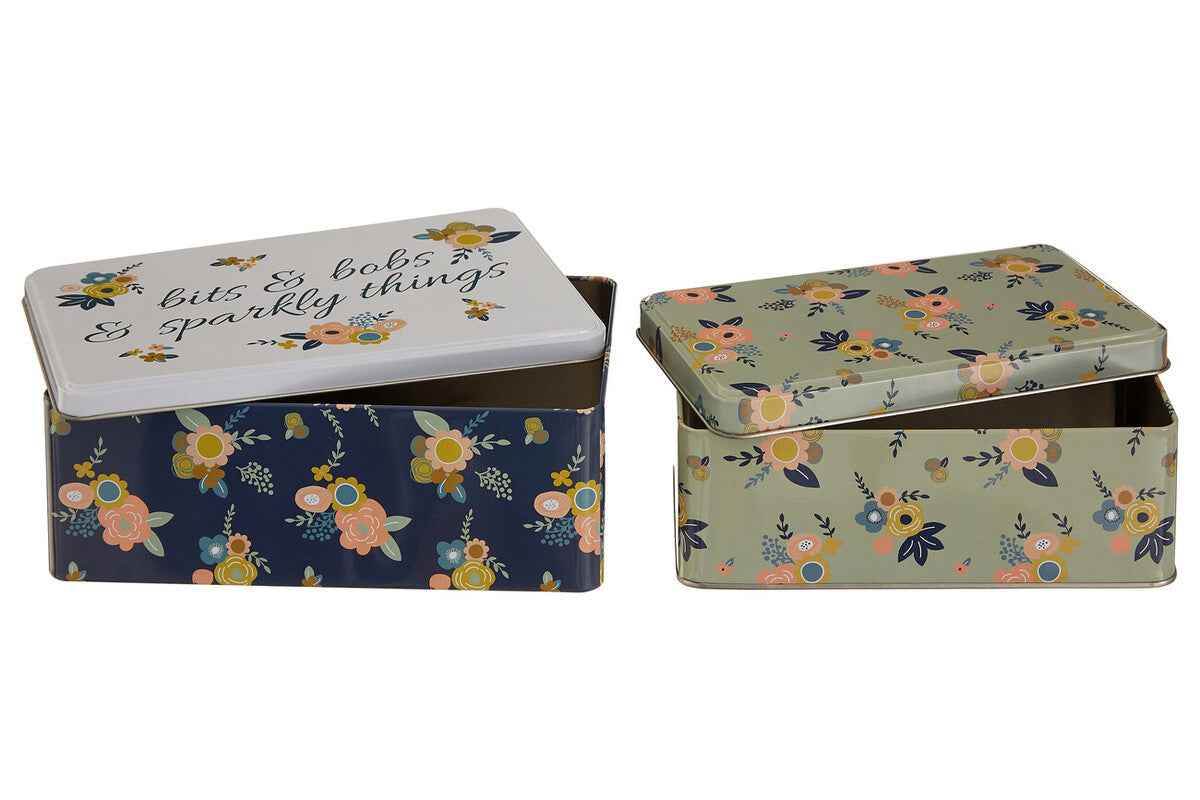 Alicia Storage Tins - Set of 2 - Premier Home