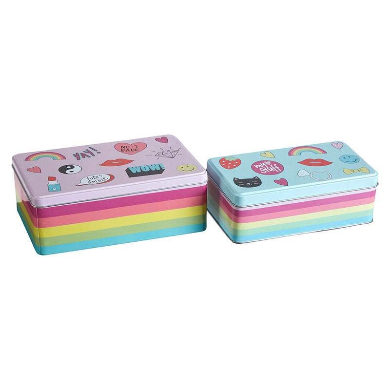 Fun Times Storage Tins - Set of 2 - Premier Home