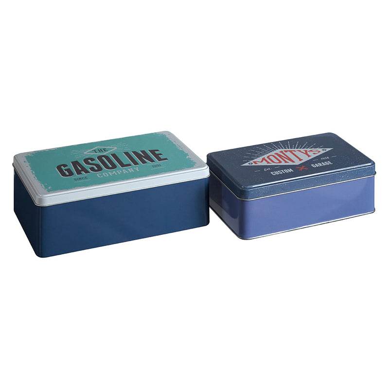 Hot Rod Storage Tins - Set of 2 - Premier Home