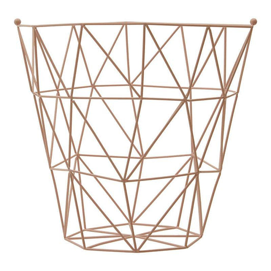 Vertex Pink Finish Storage Basket - Premier Home