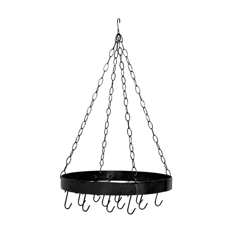 Matt Black Round Ceiling Rack - Premier Home