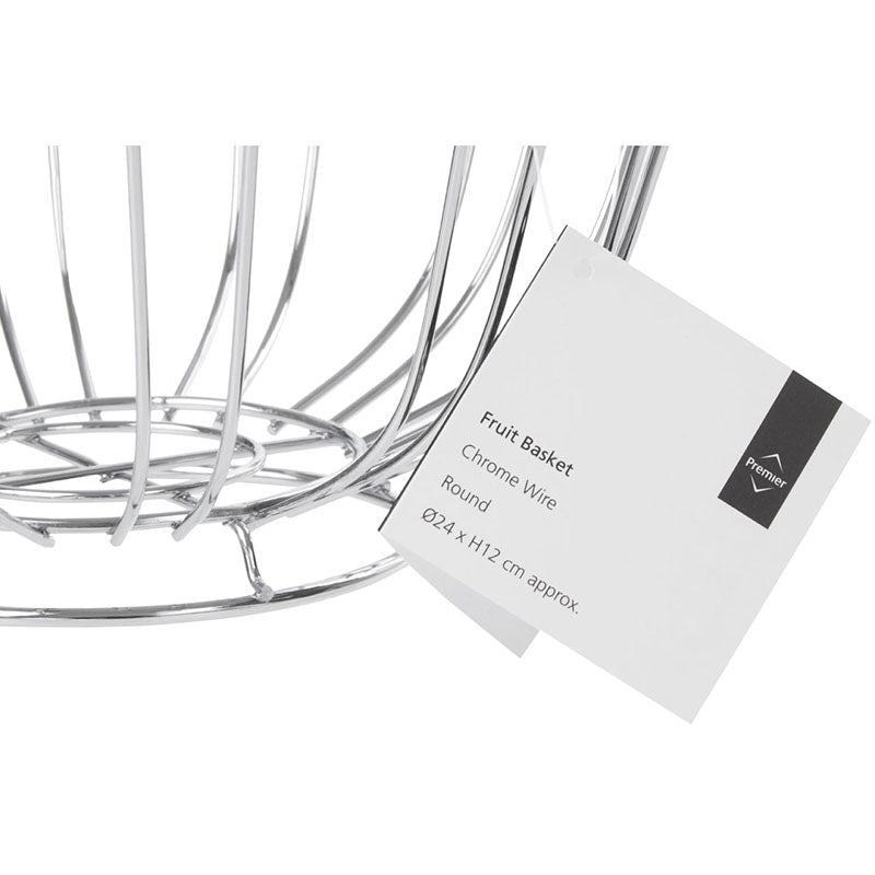 Chrome Round Fruit Basket