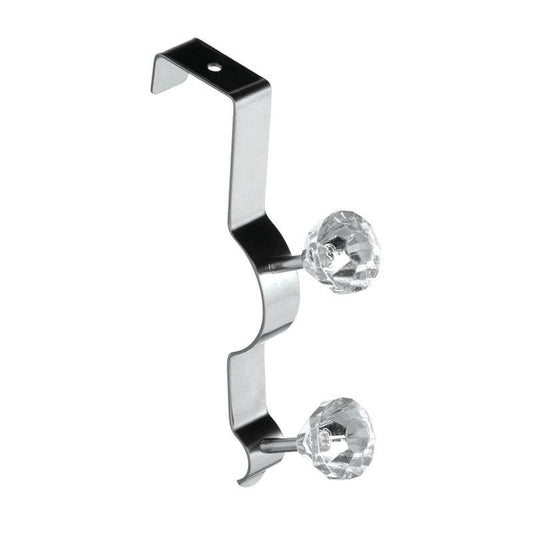 Over Door Clear Diamantes Double Hook - Premier Home