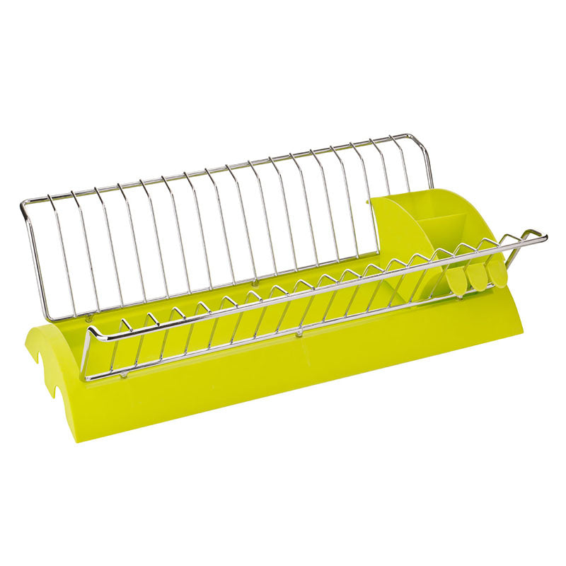 Lime Green Plastic / Chrome Dish Drainer