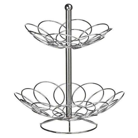 Ellipse 2 Tier Chrome Fruit Basket