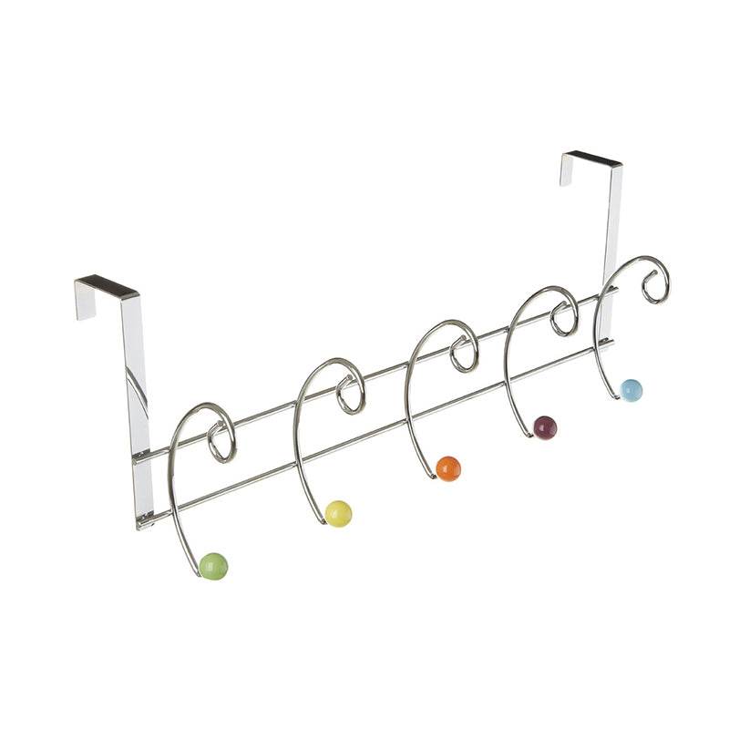 Hook Over Door Multi-coloured 10 Hook Hanger - Premier Home