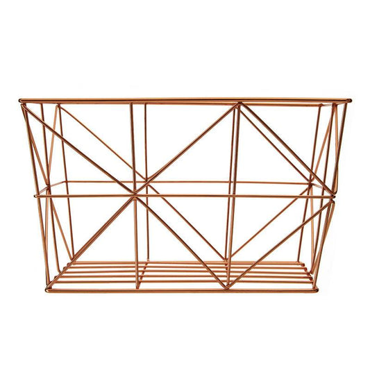 Vertex Copper Finish Tapered Wire Basket - Premier Home