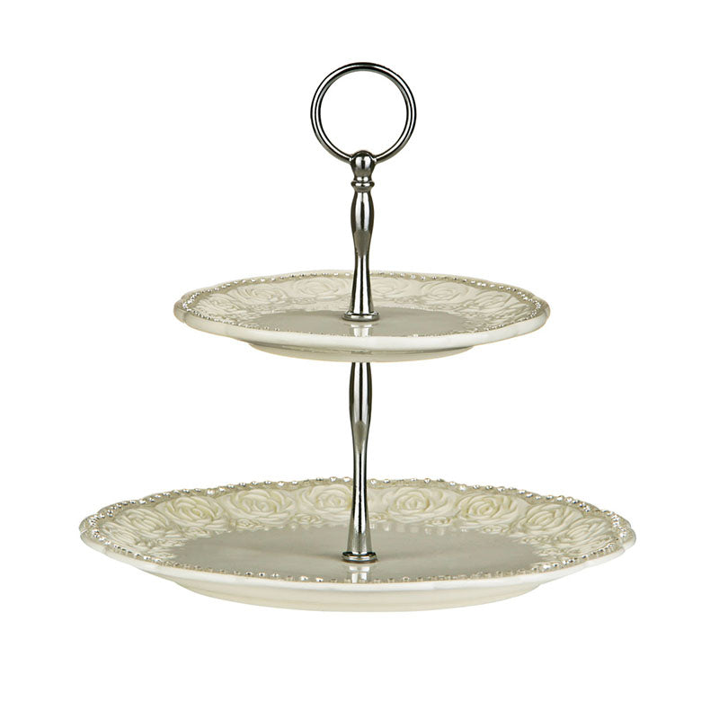 Diamante Georgia 2 Tier Cake Stand