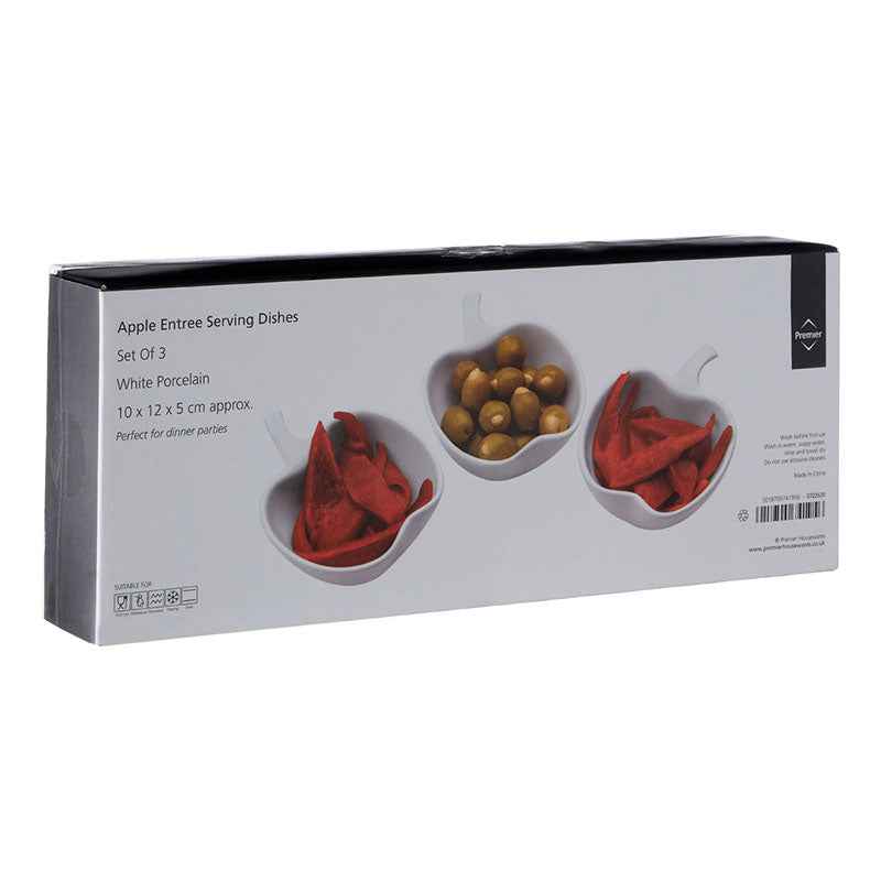 Apple Shape Serving Dishes - Set Of 3