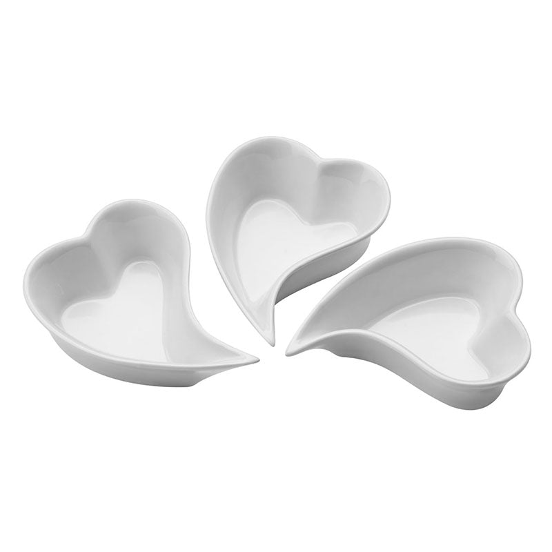Heart Shape Serving Dishes - Set Of 3