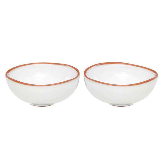 Calisto White Glazed Mini Bowls - Set Of 2 - Premier Home