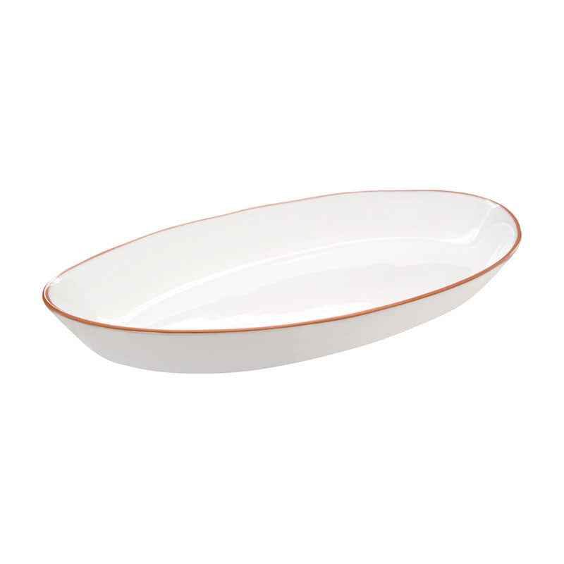 Calisto White Glazed Terracotta Oval Platter - Premier Home
