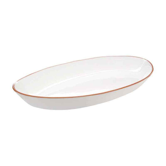 Calisto White Glazed Terracotta Oval Platter - Premier Home