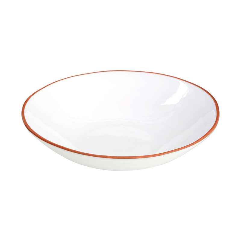 Calisto White Glazed Terracotta Pasta Bowl - Premier Home