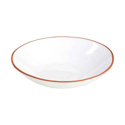 Calisto White Glazed Terracotta Pasta Bowl - Premier Home