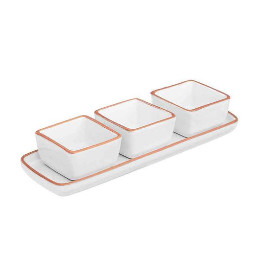 Calisto Dishes On Tray - Set Of 3 - Premier Home