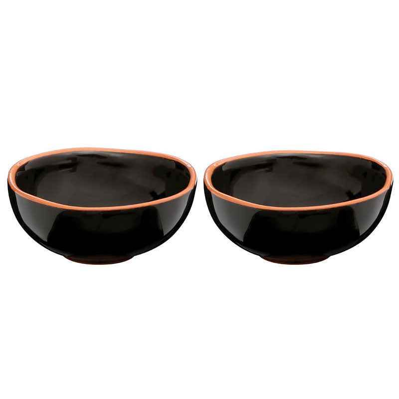 Calisto Black Glazed Mini Bowls - Set Of 2 - Premier Home