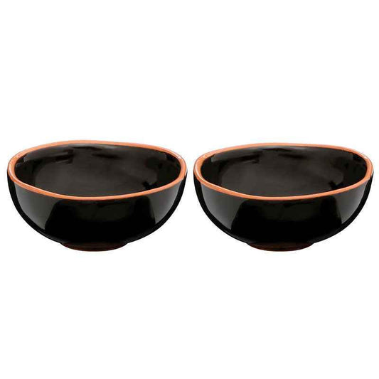 Calisto Black Glazed Mini Bowls - Set Of 2 - Premier Home