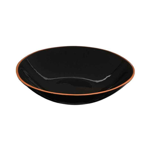 Calisto Black Glazed Terracotta Pasta Bowl - Premier Home