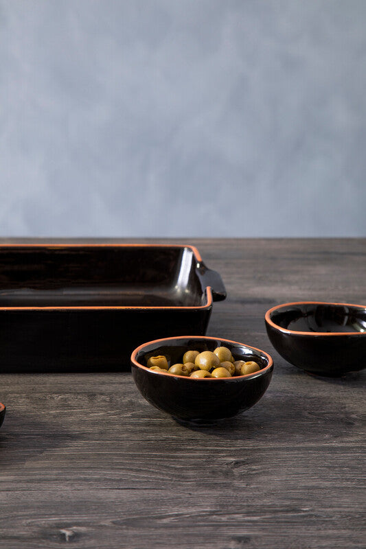 Calisto Square Black Glazed Baking Dish