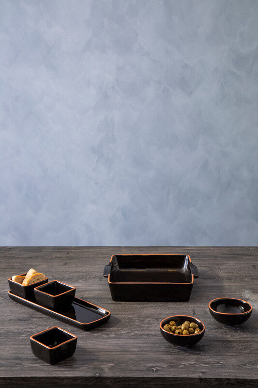 Calisto Square Black Glazed Baking Dish