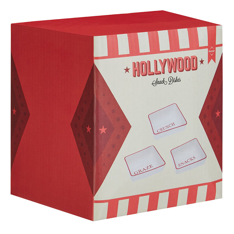 Hollywood Snack Dishes - Set Of 3