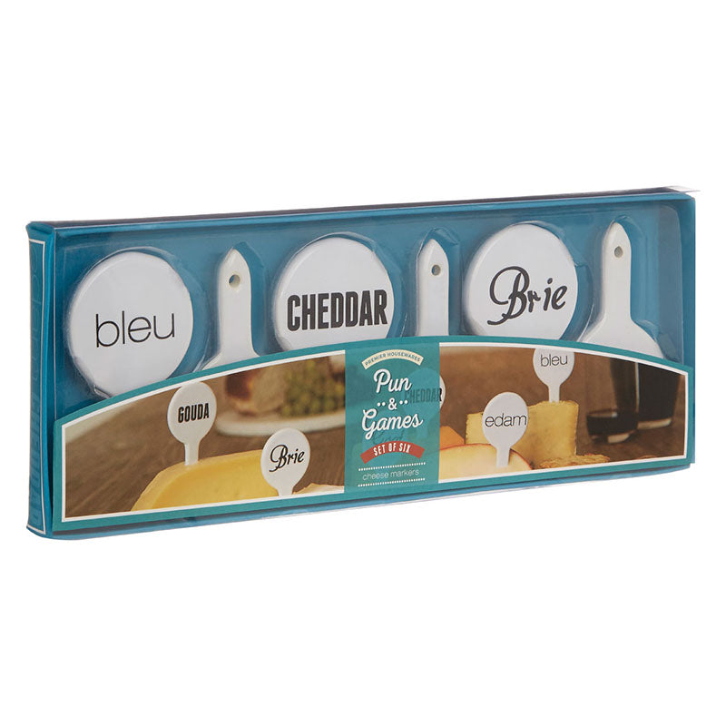 Pun & Games Cheese Markers - Set of 6
