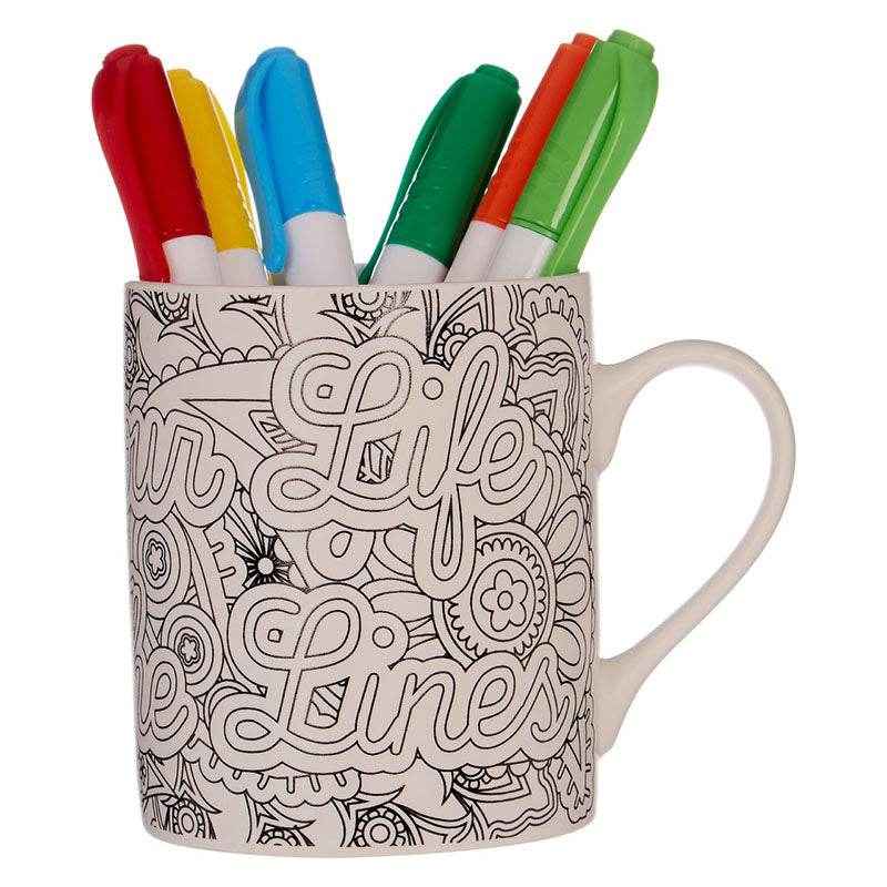Colour Your Life Outside The Lines Mug