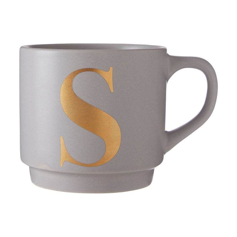 Signet Grey S Letter Mug - Premier Home