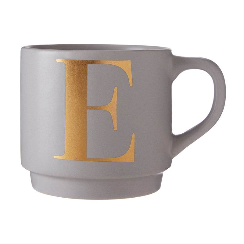Signet Grey E Letter Mug - Premier Home