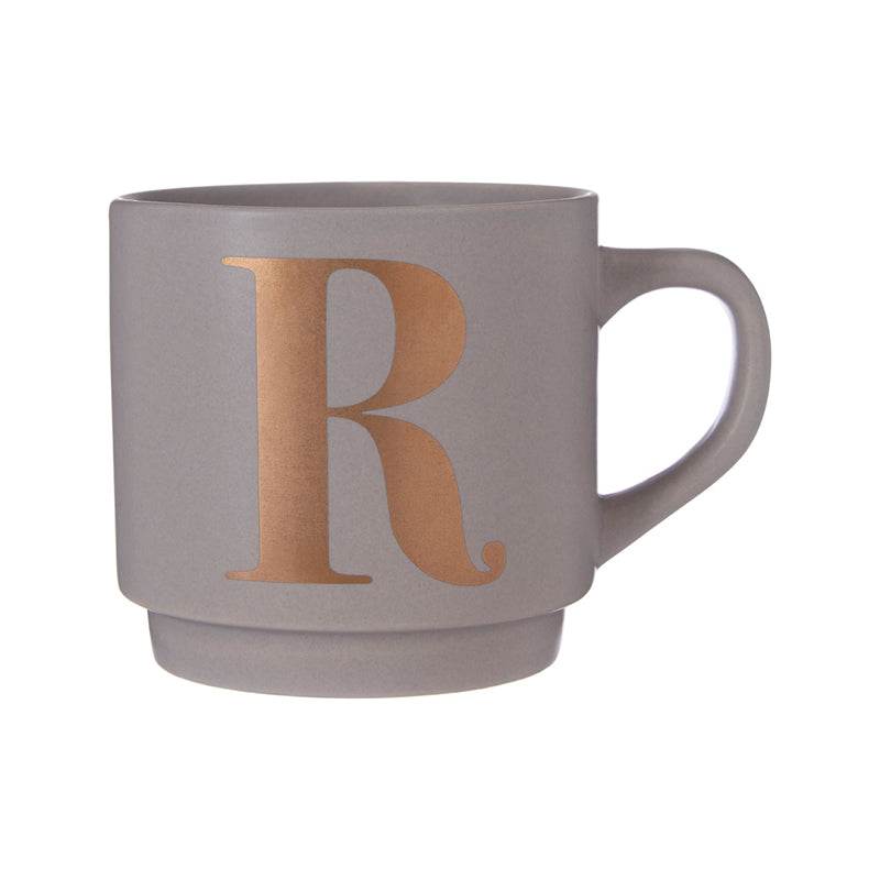 Signet Grey R Letter Mug - Premier Home