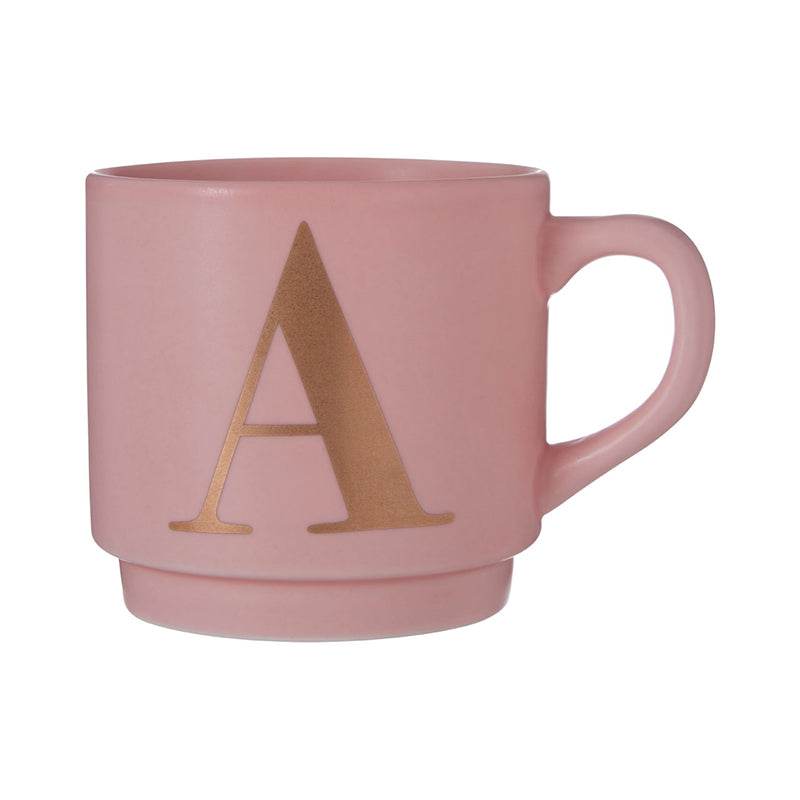 Signet Pink A Letter Mug - Premier Home
