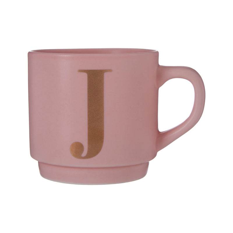 Signet Pink J Letter Mug - Premier Home
