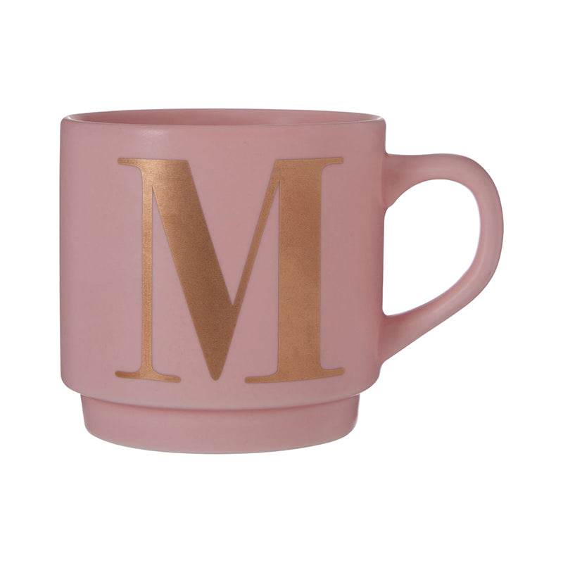 Signet Pink M Letter Mug - Premier Home